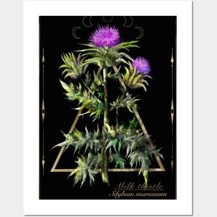 Thistle witches herb. Posters and Art